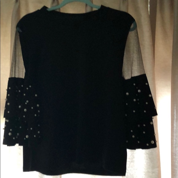 Black sexy top.  A line fit. Designer Nancy Yang - Picture 3 of 4